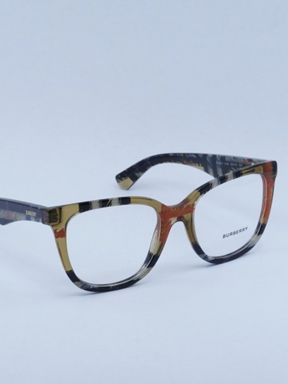 Burberry BE2415 4146 Eyeglasses Check Sand 51mm Square Frame